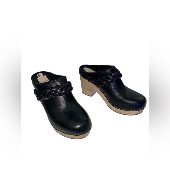Dolce Vita Hila Leather Suede‎ Block Mule Upper Braided Heel Clogs Women 9M NWOB - Picture 3 of 8